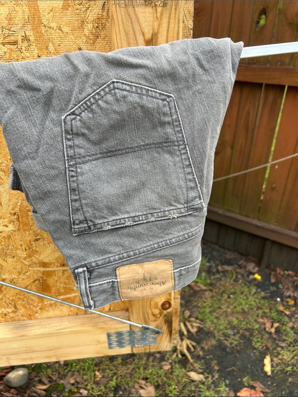 Abercrombie & Fitch Men's Gray Denim Shorts